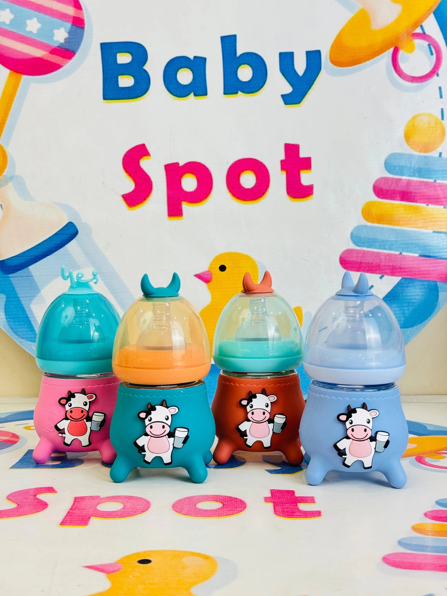 Insulated Glass Baby Bottle for Newborns with Anti-Colic Features