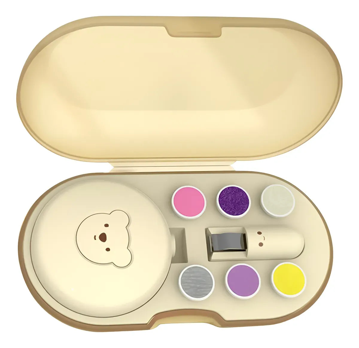 Bear Electric Nail Grinder for Babies And Kids Home Use Polishing Set Nail Clippers Kit for Children