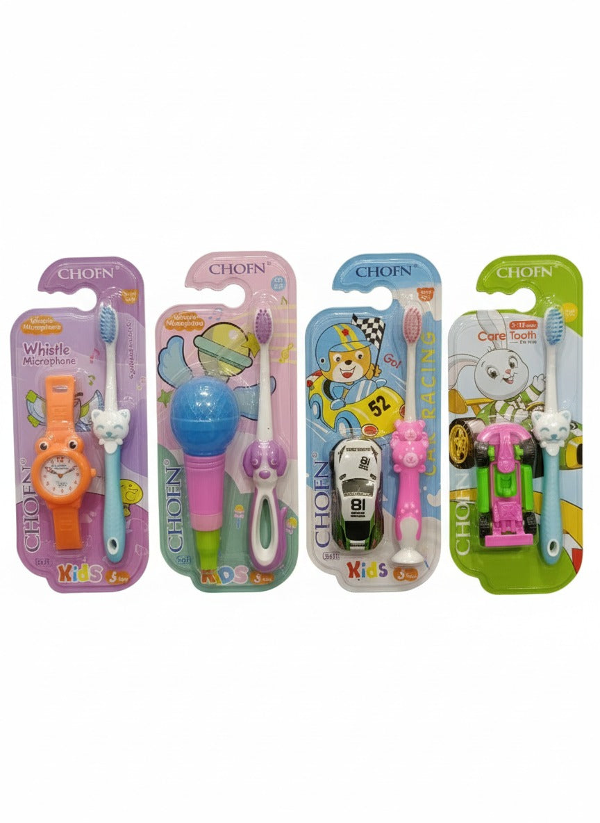 Kids Toothbrush Pack with Toy Cute Tooth Brush for Kids