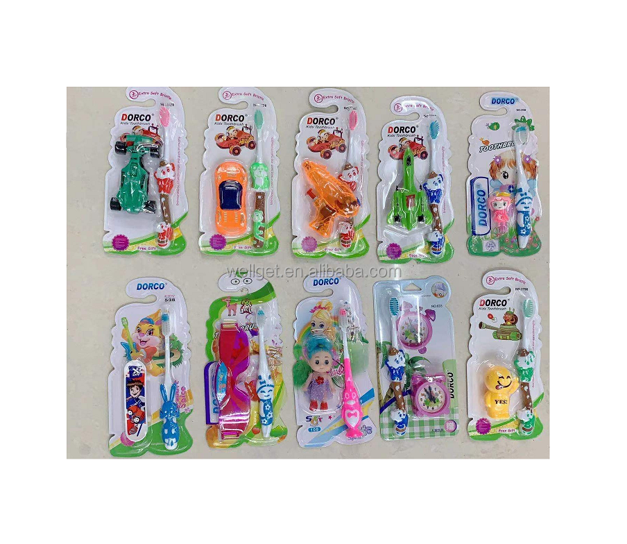 Kids Toothbrush Pack with Toy Cute Tooth Brush for Kids