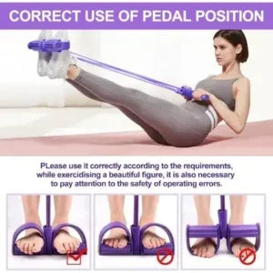 21 Fitness Resistance Bands-4 Tube Pedal Ankle Puller,Multifunction Tension Rope,Natural Latex Fitness Bands for Strength Training, Tummy, Waist, Arm, Leg Slimming, Home Gym Exercise Equipment