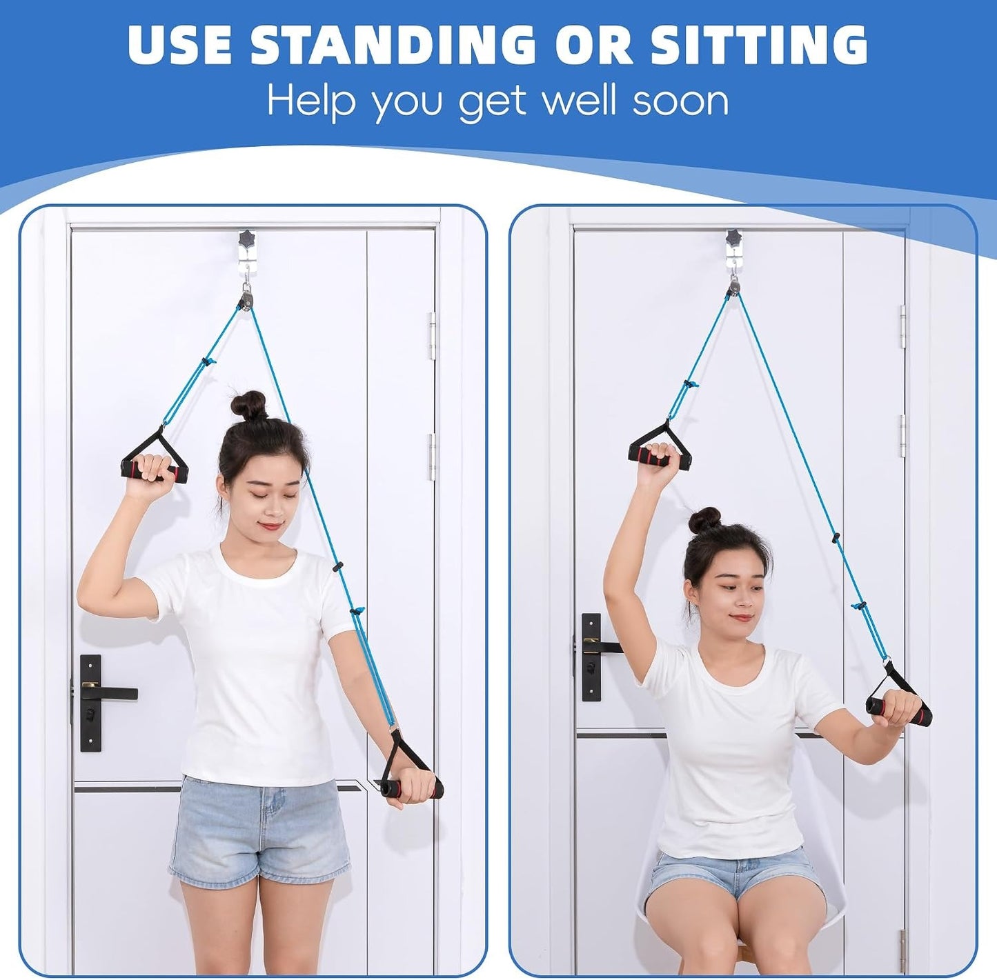 Shoulder Pulley, Rotator Cuff & Frozen Shoulder Rehab Exerciser for tendonitis, frozen shoulder syndrome, rotator cuff, for home exercise