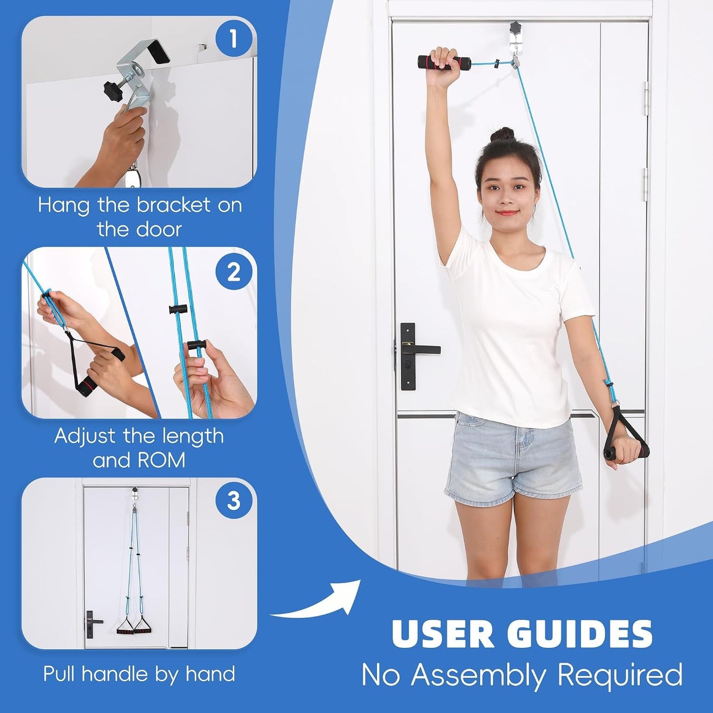 Shoulder Pulley, Rotator Cuff & Frozen Shoulder Rehab Exerciser for tendonitis, frozen shoulder syndrome, rotator cuff, for home exercise